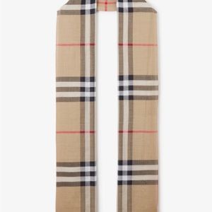Burberry Check Lightweight Wool Silk Scarf
